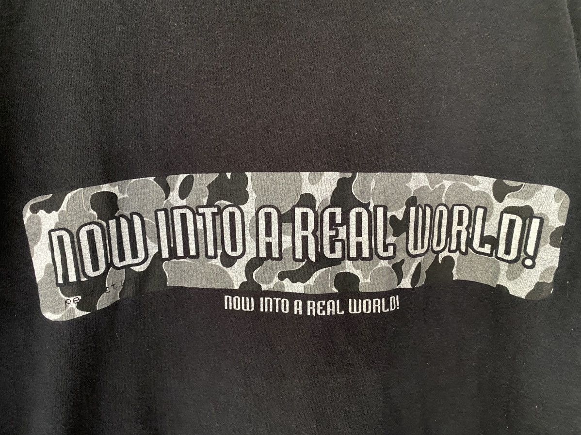 Japanese Brand 1990s Anvil N4 Japan Now Into a real World camo tee Size US M / EU 48-50 / 2 - 4 Thumbnail