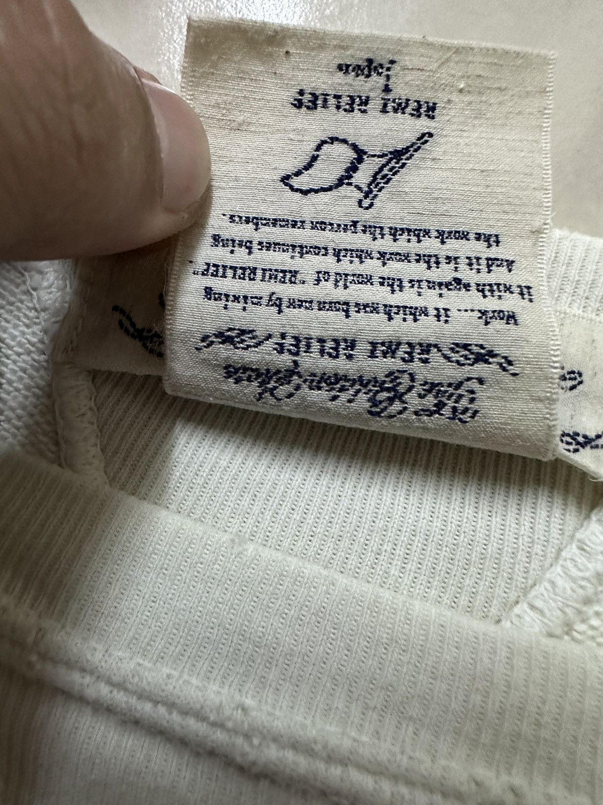 Japanese Brand × Remi Relief × Yohji Yamamoto Remi Relief 🇯🇵 Ripped Distressed Vintage Sweatshirts Size US M / EU 48-50 / 2 - 7 Thumbnail