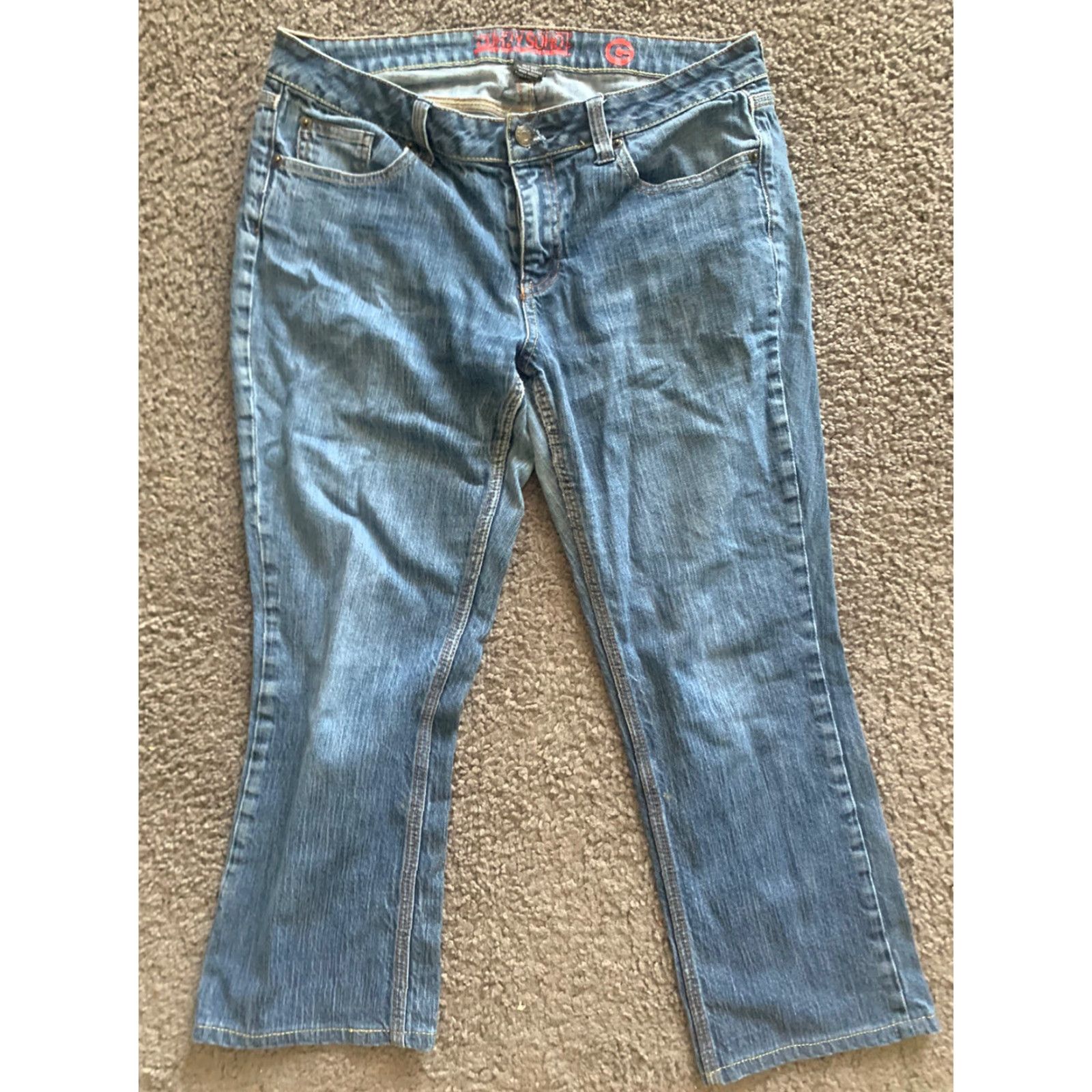 Denime SOHO Jeans Bootcut Dark Wash Denim Mid Rise Size 10 Women Size 32" / US 10 / IT 46 - 4 Thumbnail