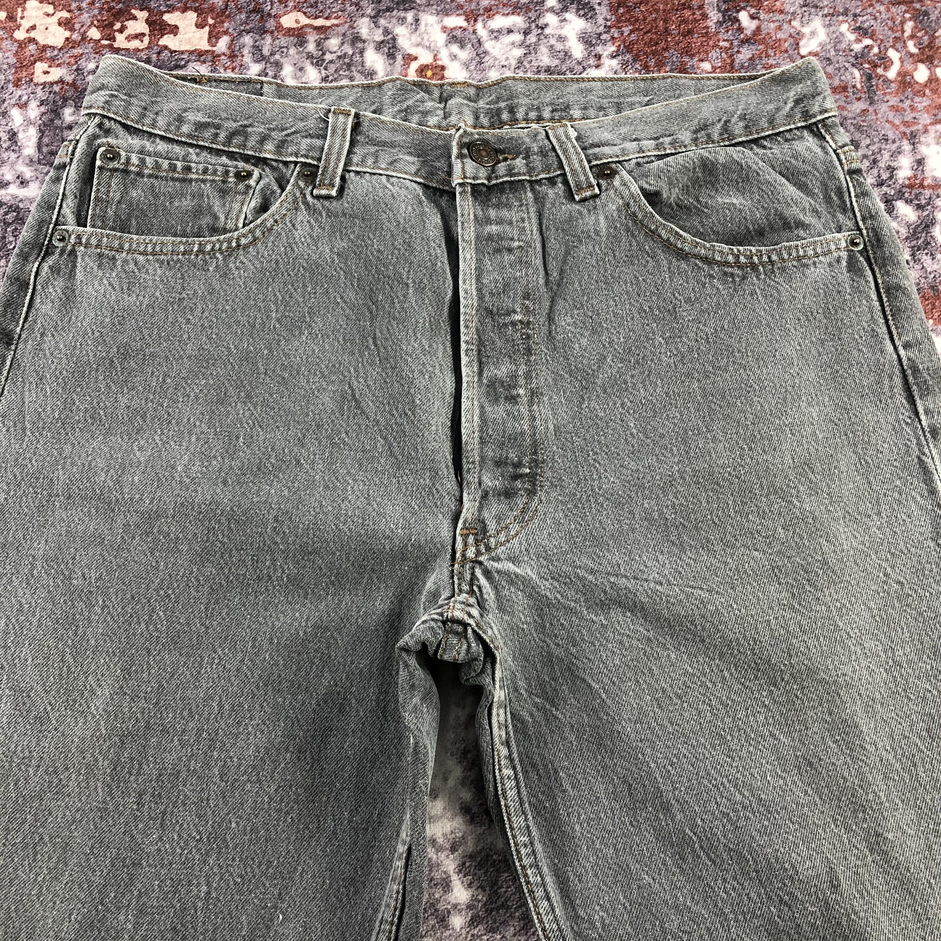 Levi's × Vintage Vintage 90s Levis 501 Faded Black Jeans-JM2836 Size US 35 - 3 Thumbnail