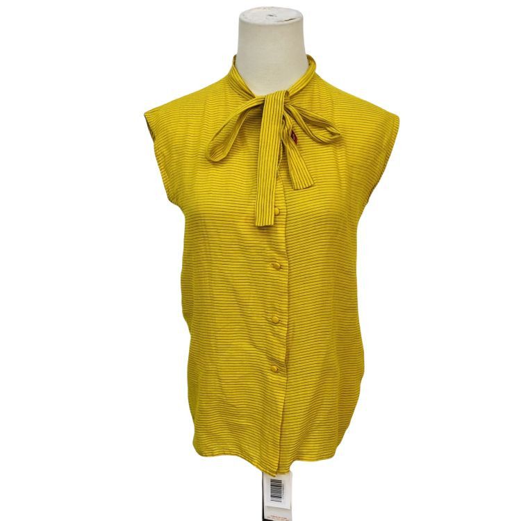Dior Dior Striped Tie-Neck Blouse Size M Size M / US 6-8 / IT 42-44 - 1 Thumbnail