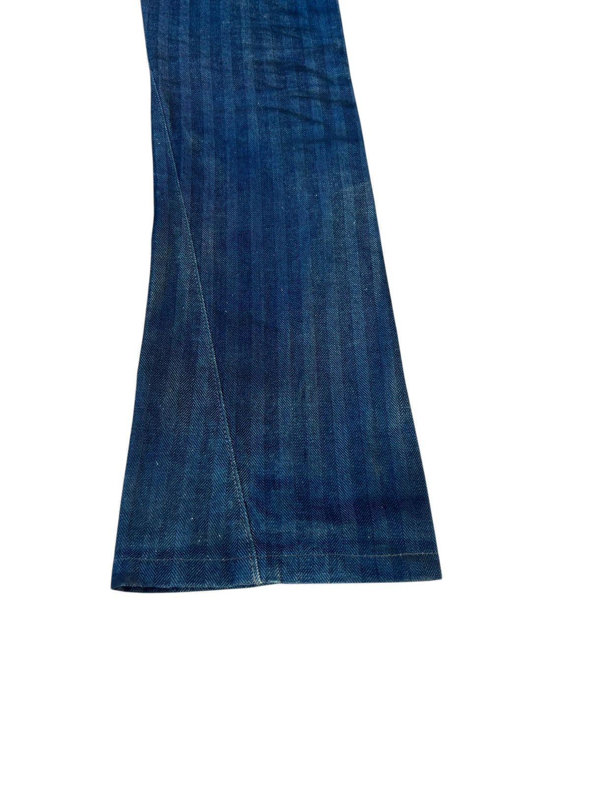 Tornado Mart Tornado Mart Striped HBT Waxed Denim Flare Jeans Size US 29 - 21 Thumbnail