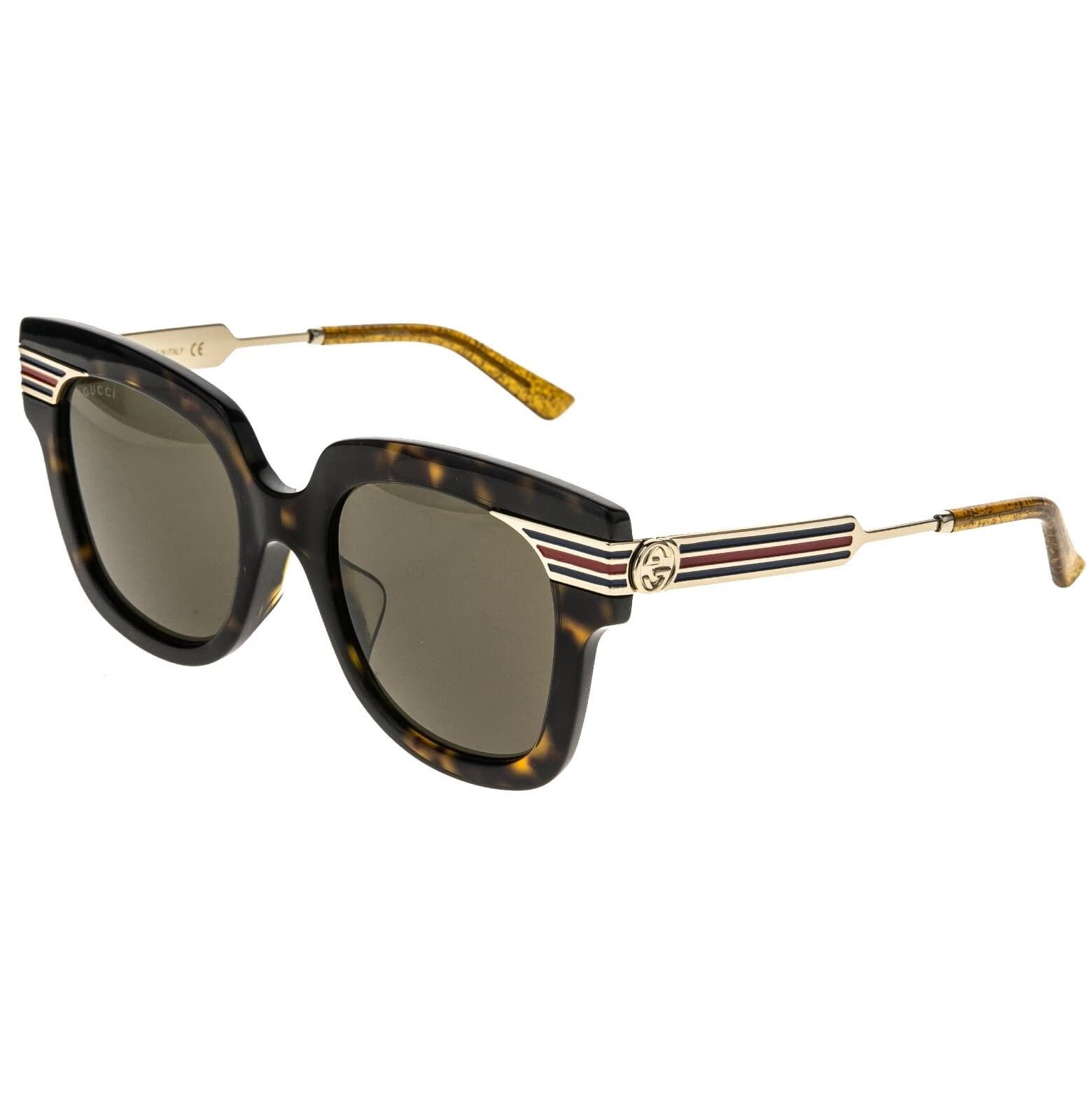 Gucci GUCCI GG0281S WEB 0281 Gold Brown Metal Sunglasses 002 Size ONE SIZE - 9 Thumbnail