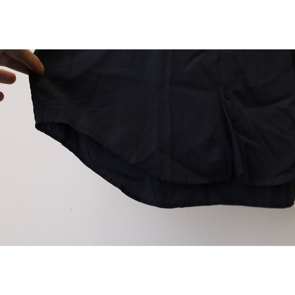 Balenciaga o1rshd1 Button up Shirt in Navy Blue Size US S / EU 44-46 / 1 - 7 Thumbnail
