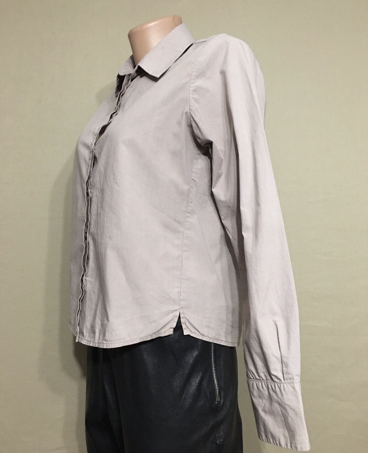 Designer Jan Machenhauer Susan Cotton Shirt Ash Grey EU 36 Size XS / US 0-2 / IT 36-38 - 2 Thumbnail