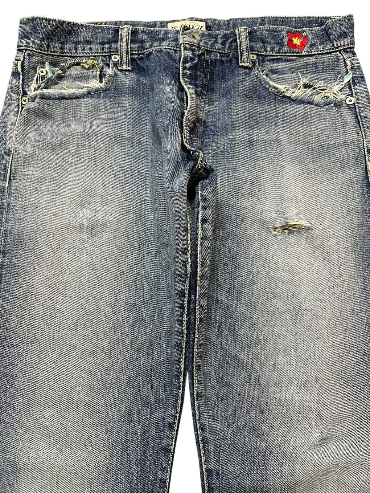 Other Vintage Japanese Brand Blue Faded Wash Style Jeans Size US 34 / EU 50 - 3 Thumbnail