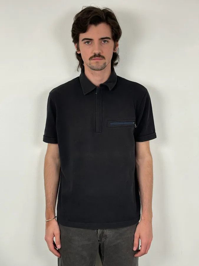 Prada 2000s Prada Black Contrast Trim Polo Shirt Size US S / EU 44-46 / 1 - 2 Thumbnail