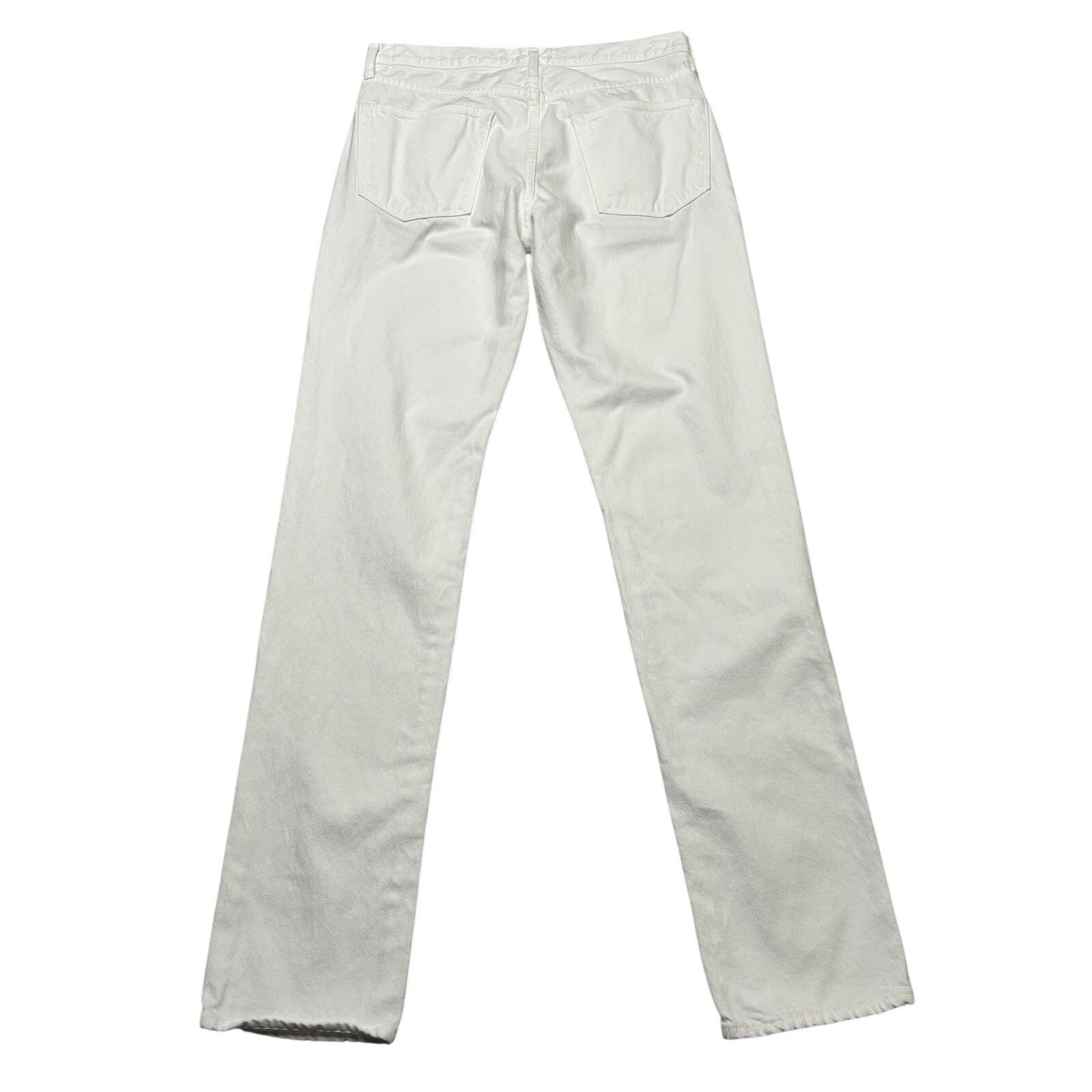 Sid Mashburn $185 Sid Mashburn Slim Straight Jeans 35x32 White Denim Size US 35 - 3 Thumbnail