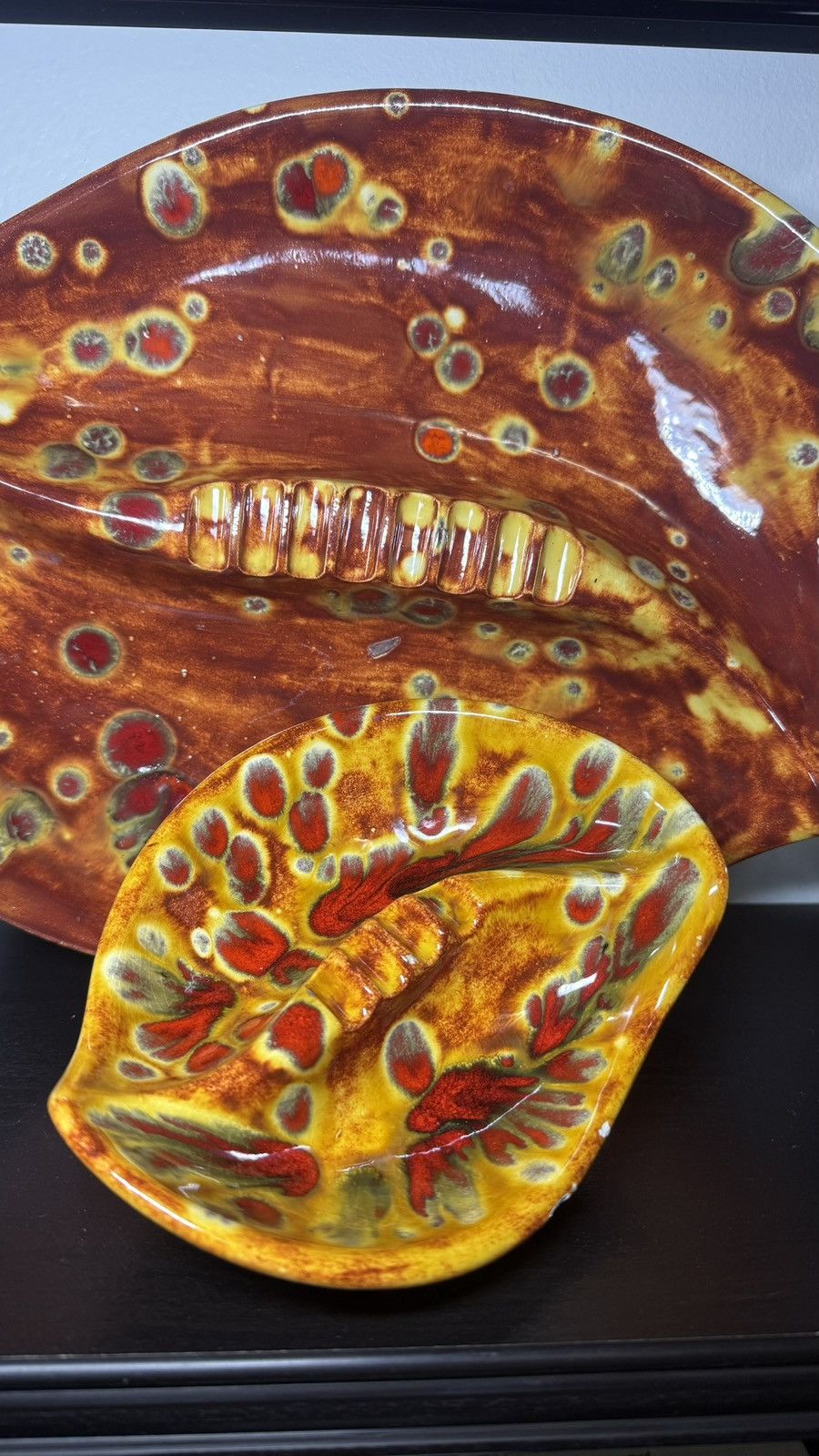 Other Vintage 1970s Mid Century Ceramic Drip Glaze Ashtray Size ONE SIZE - 2 Thumbnail
