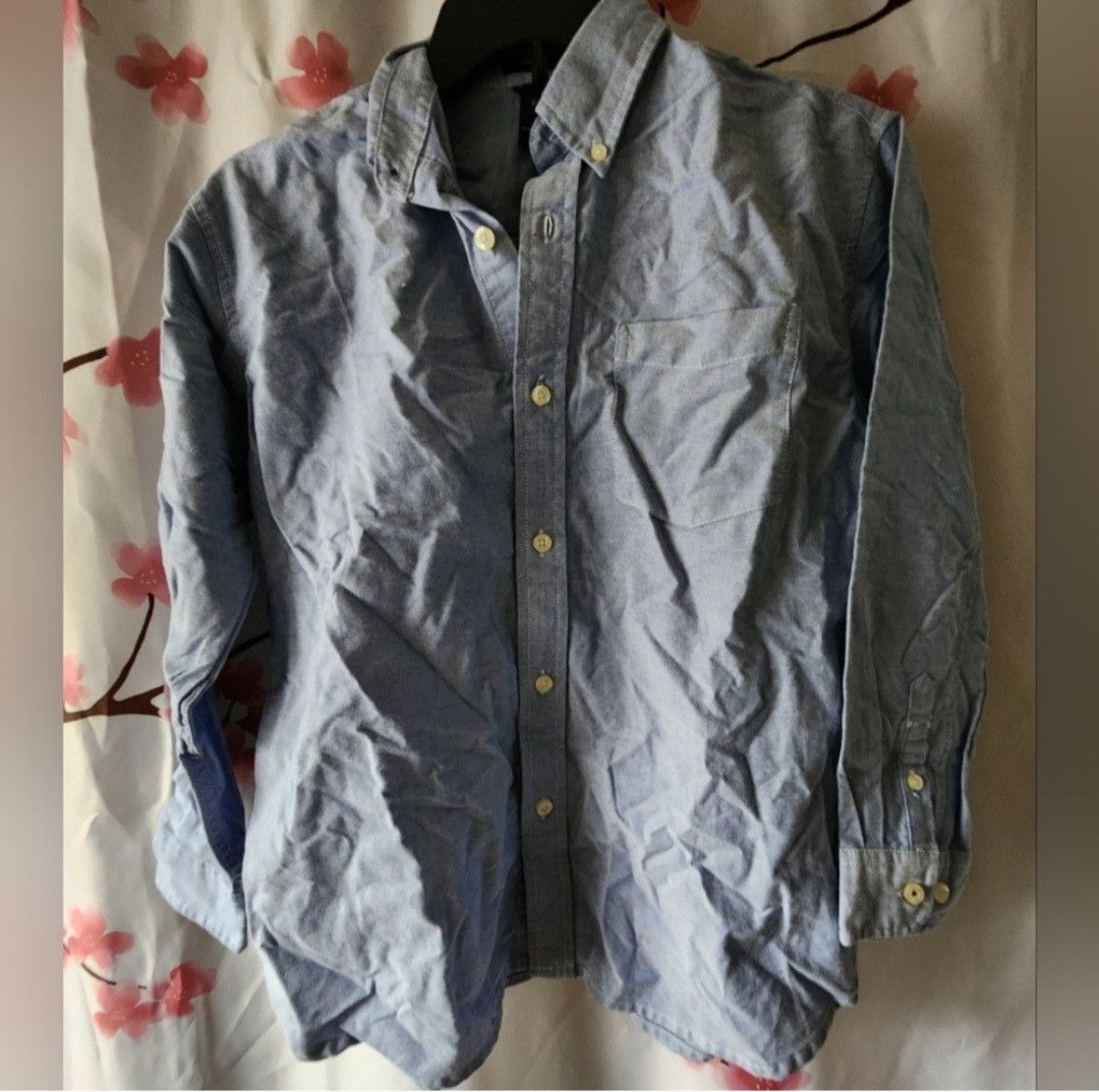 Gap GAP Boy's Oxford Blue Long Sleeve Dress Shirt Size L (10) Size US XXS / EU 40 - 1 Thumbnail