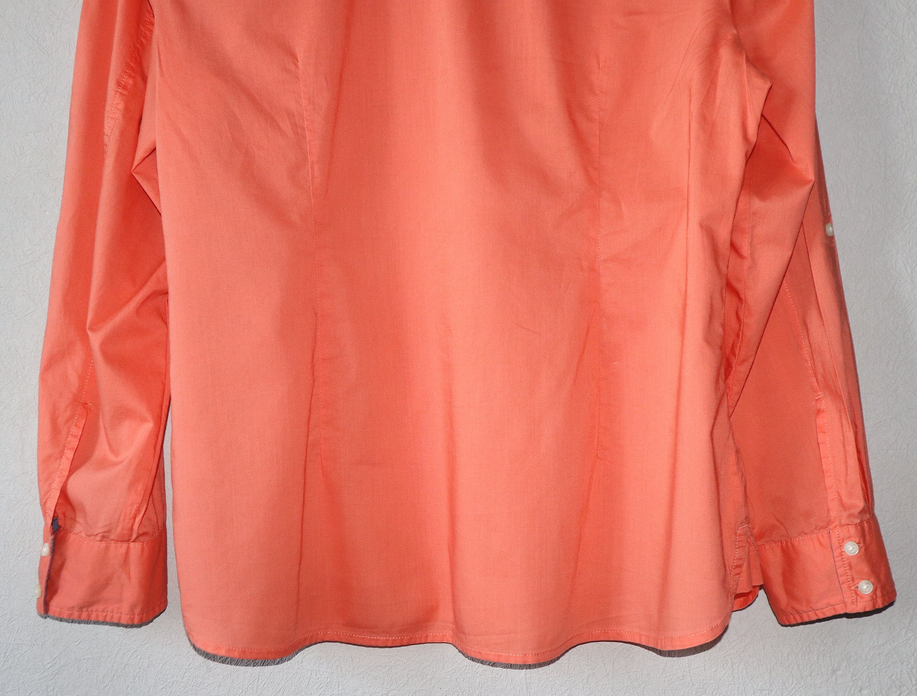 Tommy Hilfiger Orange Long Sleeve Button-Down Shirt Blouse Size XL / US 12-14 / IT 48-50 - 8 Thumbnail