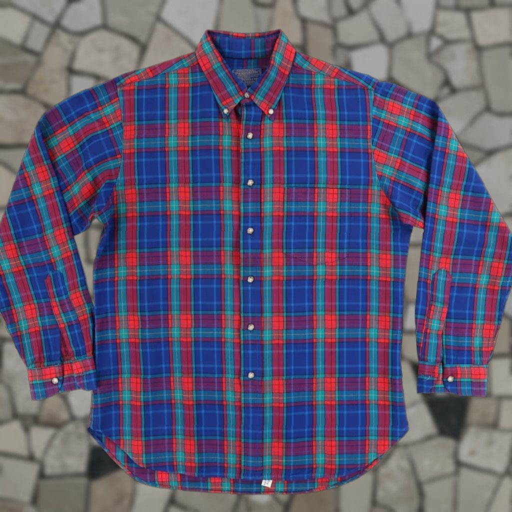 Pendleton VTG Pendleton Tartan Plaid USA Wool Long Sleeve Button Down Shirt Blue Men's L Size US L / EU 52-54 / 3 - 1 Thumbnail