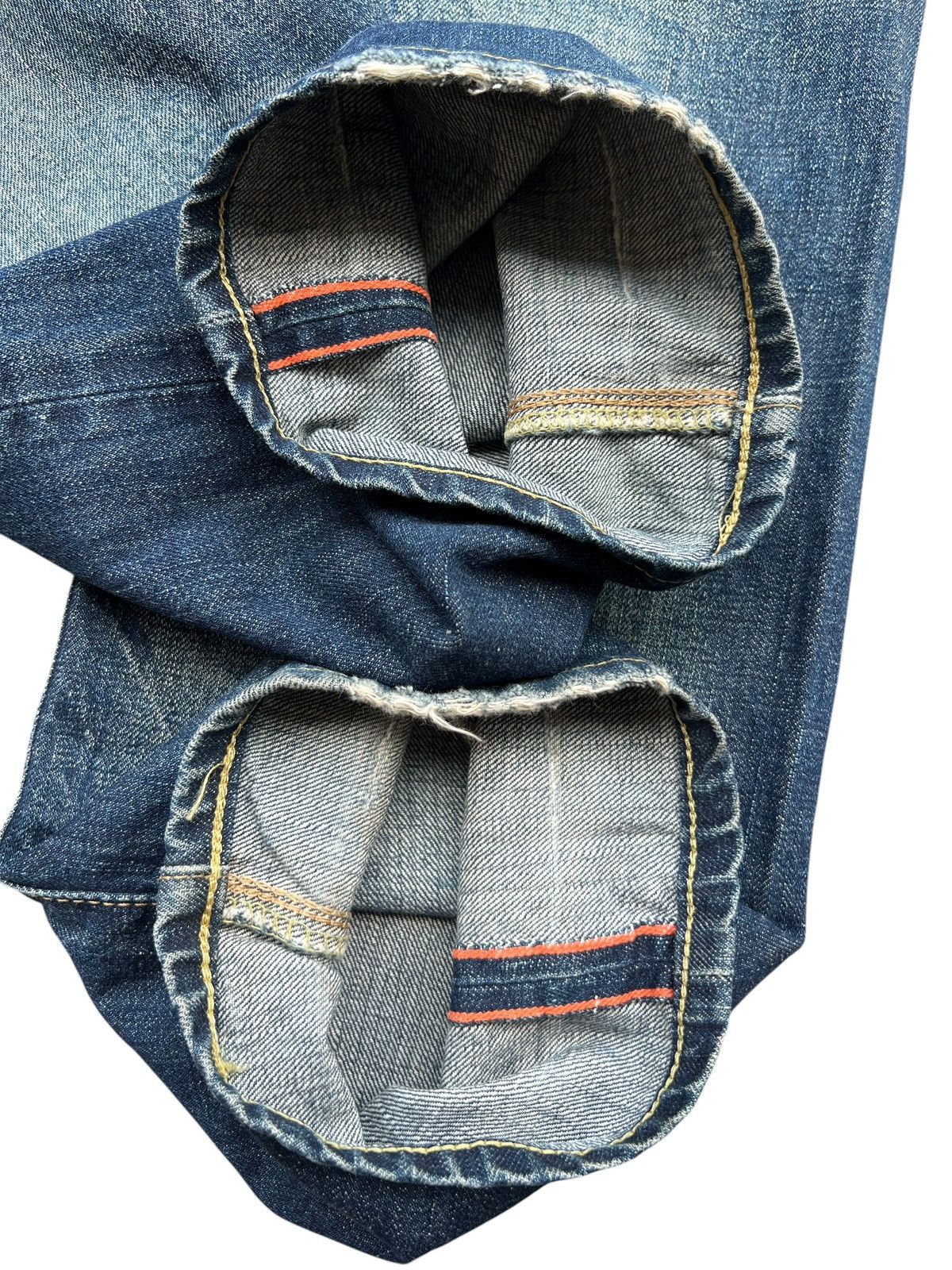 Edwin Vintage Edwin Selvedge Distressed Denim Jeans 36x34 Size US 36 / EU 52 - 6 Thumbnail
