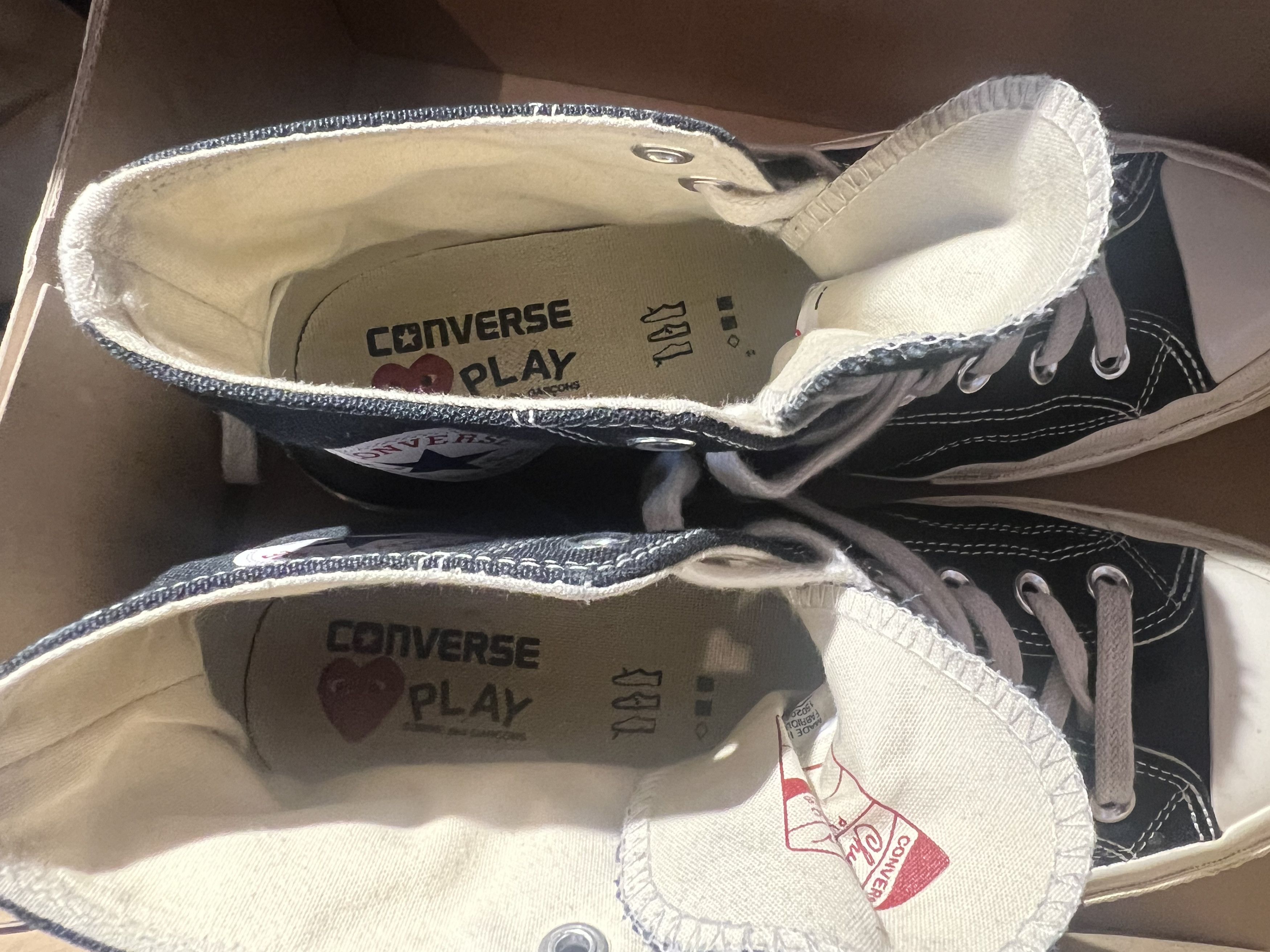 Comme des Garcons PLAY cdg play hi top converse sneakers Size US 9 / EU 42 - 6 Thumbnail