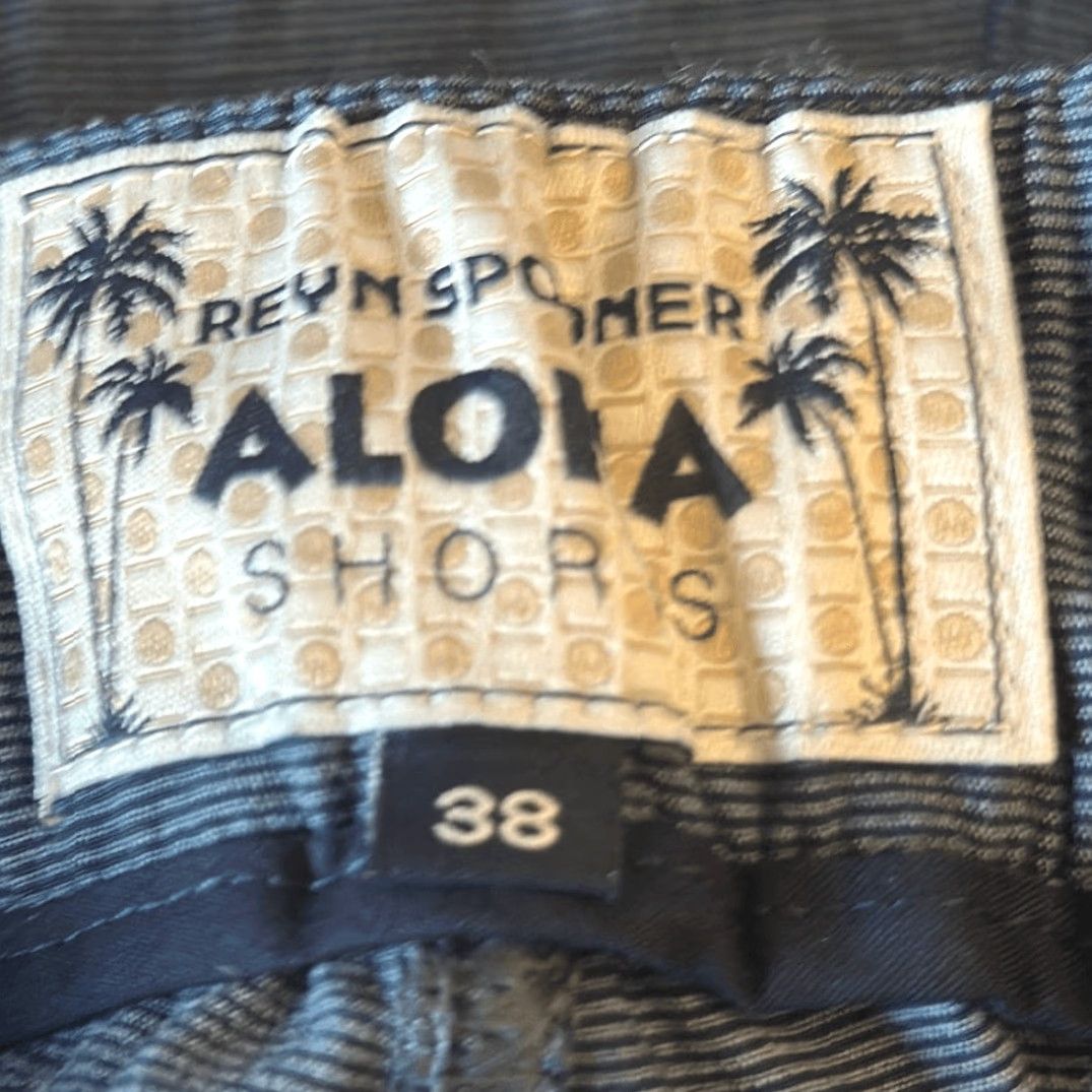 Reyn Spooner Reyn Spooner Aloha Mens Performance Golf Shorts Gray Blue 38 Chino Drawstring Waist Zippered Back Pockets Mens Size US 38 / EU 54 - 6 Thumbnail