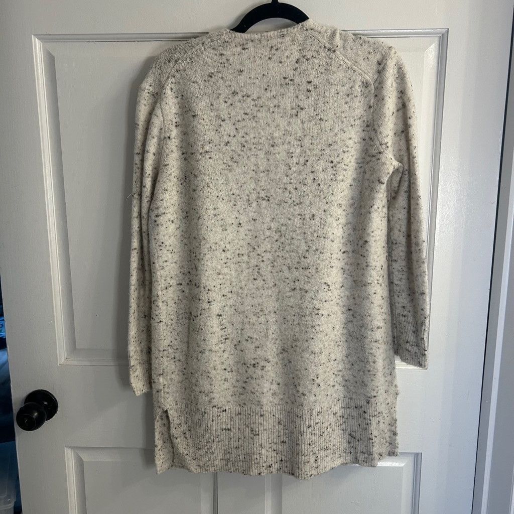 Madewell Women's Madewell Cardigan Sweater XS White Black wool blend Size XS / US 0-2 / IT 36-38 - 2 Thumbnail