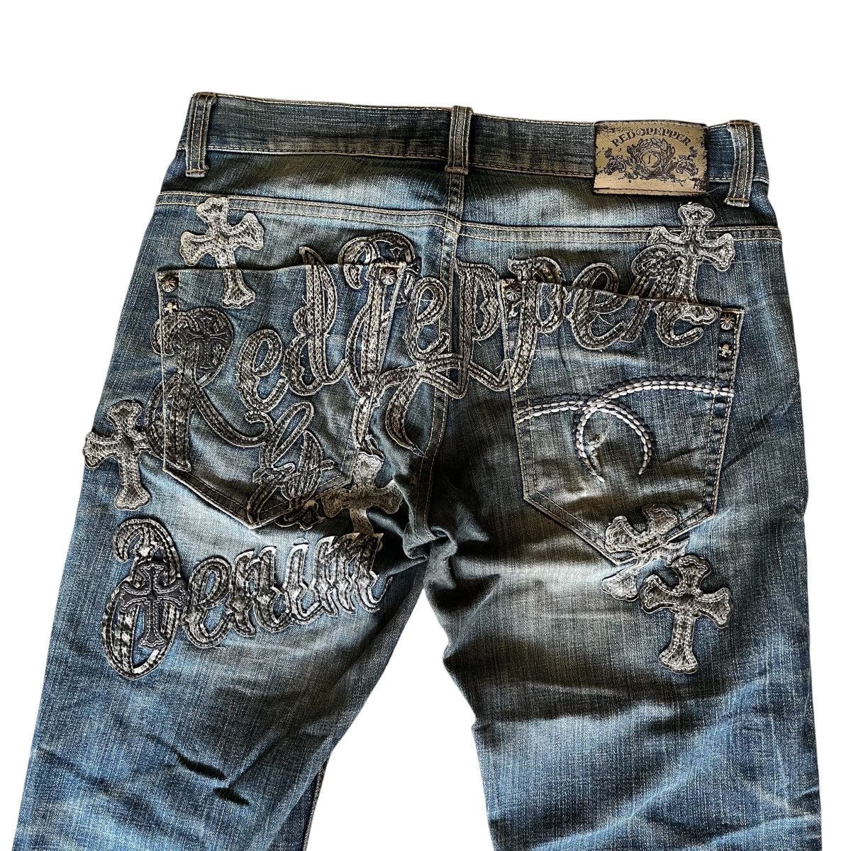 If Six Was Nine Redpapper Cross Patch Jeans Japanese Ifsixwasnine LGB style Size US 32 / EU 48 - 2 Thumbnail