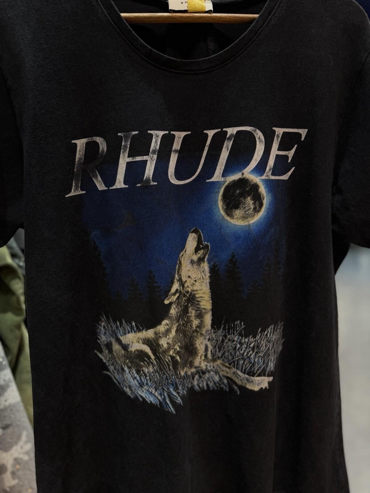 Rhude Rhude Tee Shirt Blue Wolf Logo 100% Authentic Size (Medium) Size US M / EU 48-50 / 2 - 5 Thumbnail