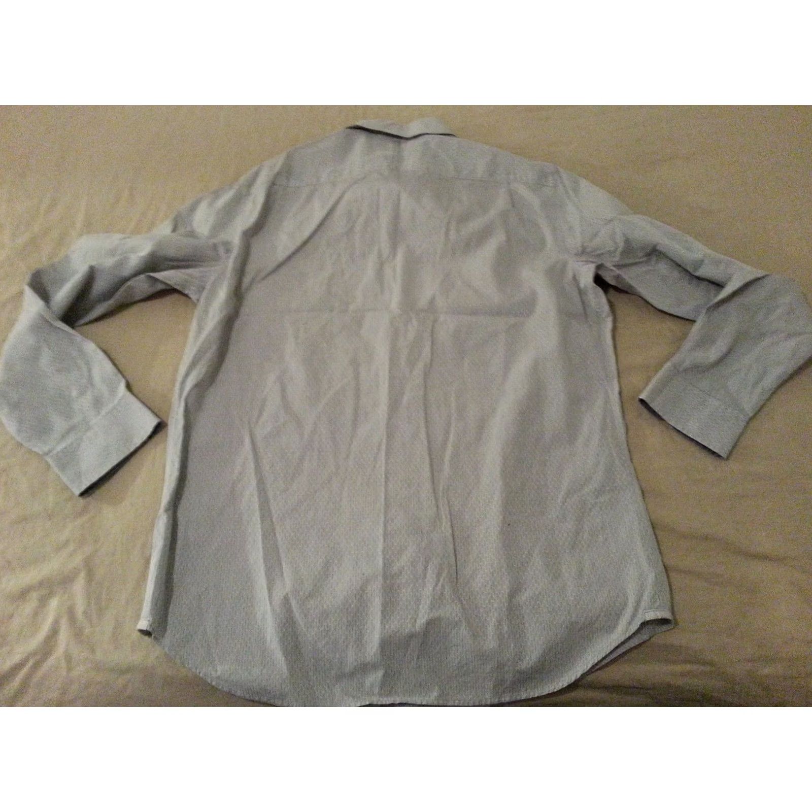 Banana Republic Mens Banana Republic Dress Shirt Large L Long Sleeve Cotton Button 16 1/2 Gray Size 42R - 2 Thumbnail