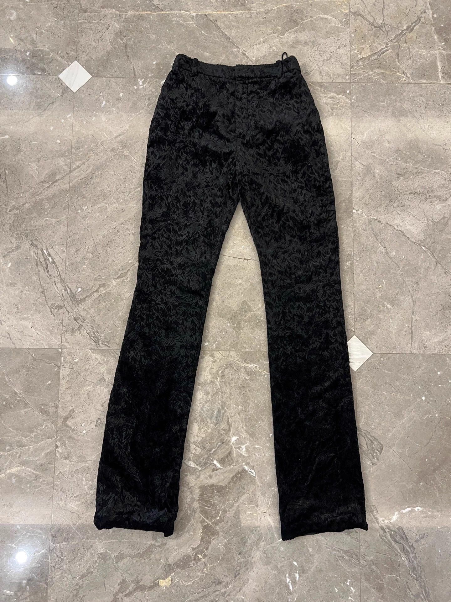 Saint Laurent Paris SLP Leopard Jacquard Bootcut Velvet Flared Pants Size 25" / US 0 / IT 36 - 1 Thumbnail