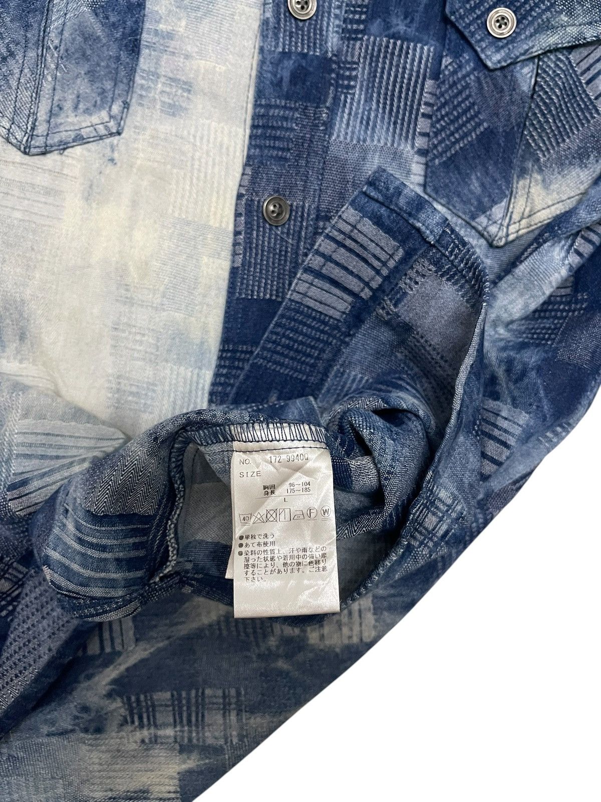 semanticdesign Semantic Design Patchwork Acid Wash Western Denim Shirt Size US L / EU 52-54 / 3 - 10 Thumbnail
