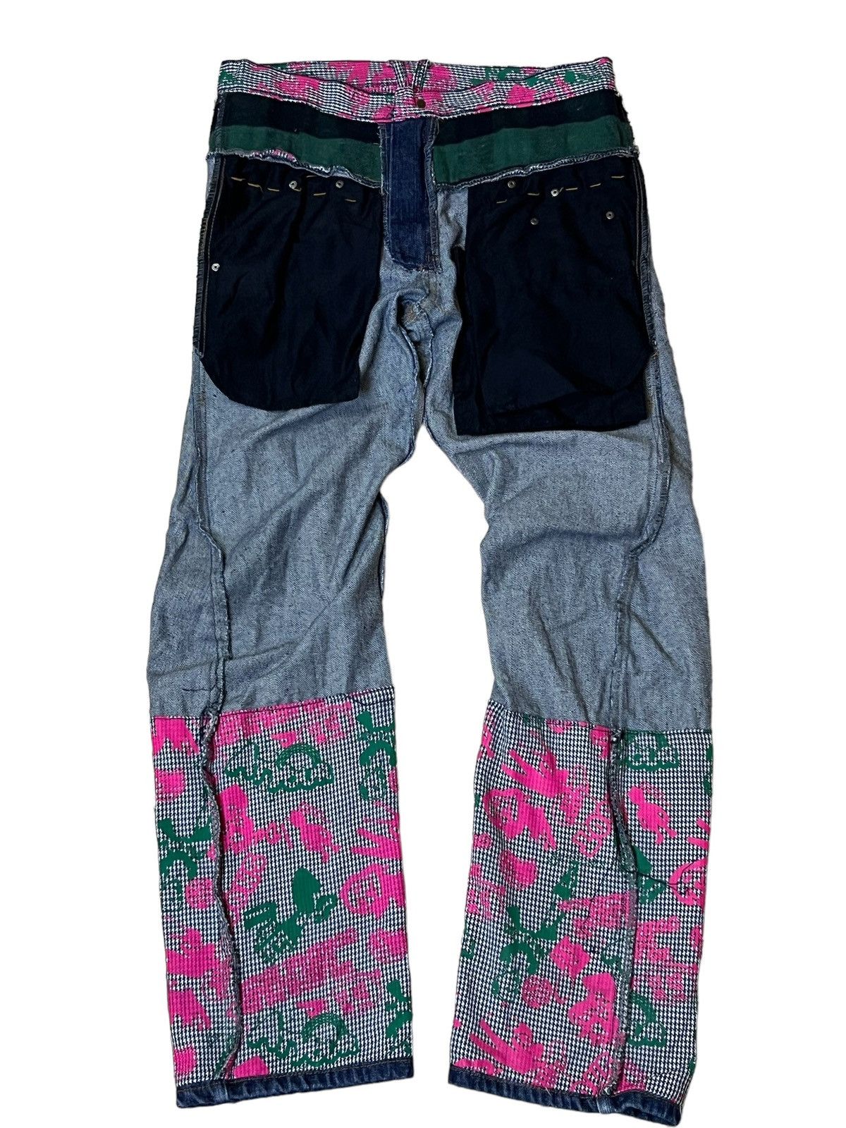 Japanese Brand ARCHIVE JAPANESE “UP START BREATHMINT” DOUBLE WAIST JEANS Size US 32 / EU 48 - 3 Thumbnail