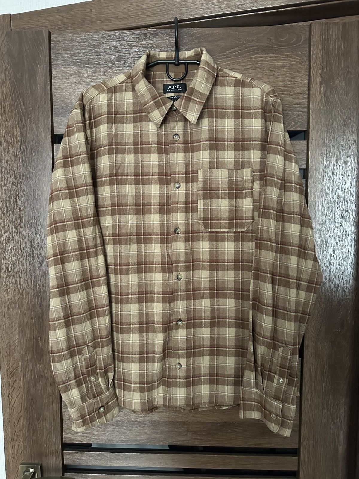 A.P.C. A.P.C. Rue Madame Paris Shirt Button Up Long Sleeve Flannel Size US L / EU 52-54 / 3 - 2 Thumbnail