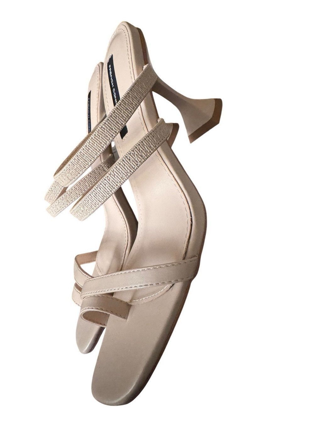 French Connection French Connection Flared Heeled Sandals-Nude Size 10 Size US 10 / IT 40 - 1 Thumbnail