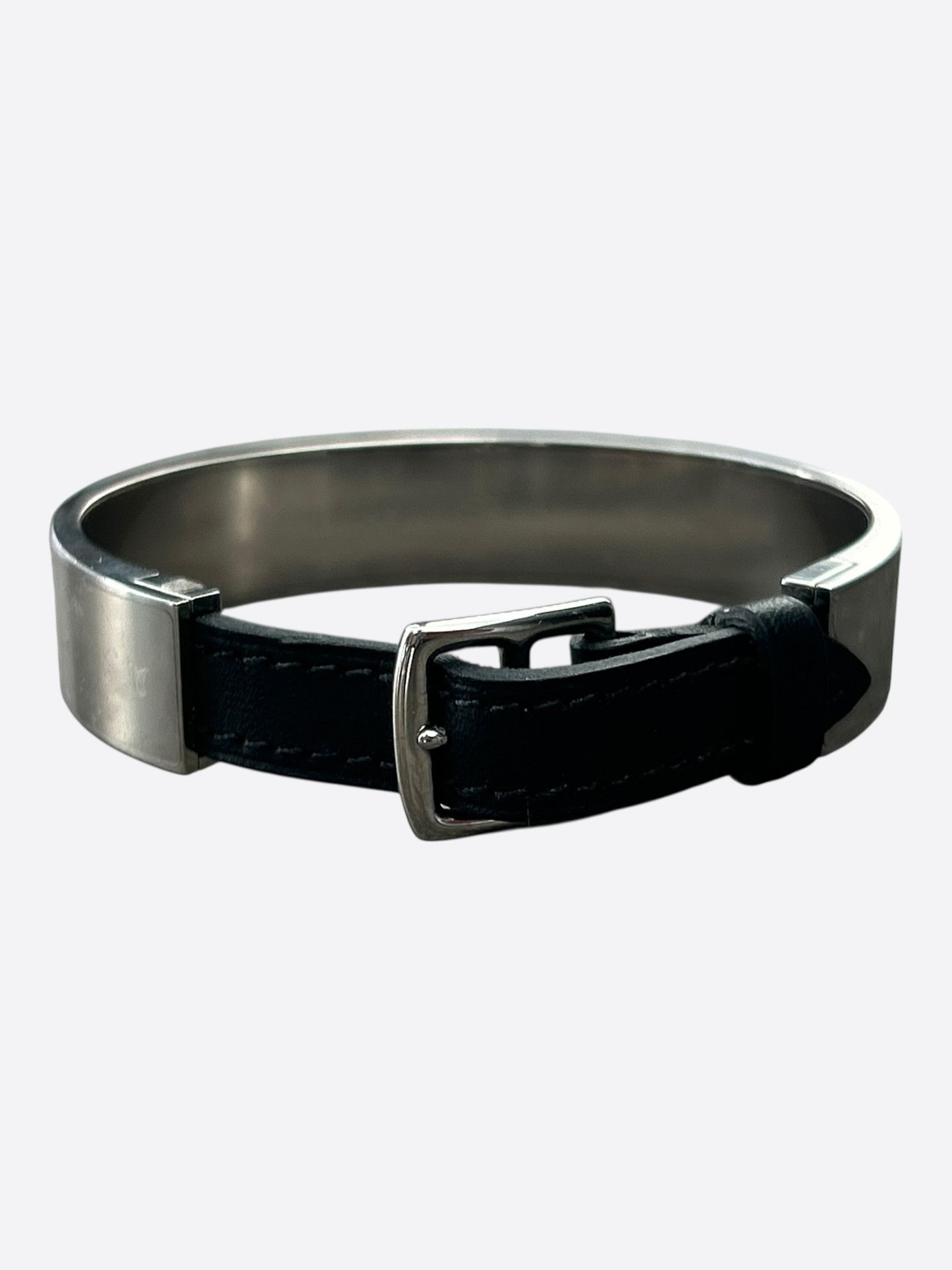 Hermes Hermes Black Swift & Palladium Hardware Clic HH Bracelet Size ONE SIZE - 2 Thumbnail