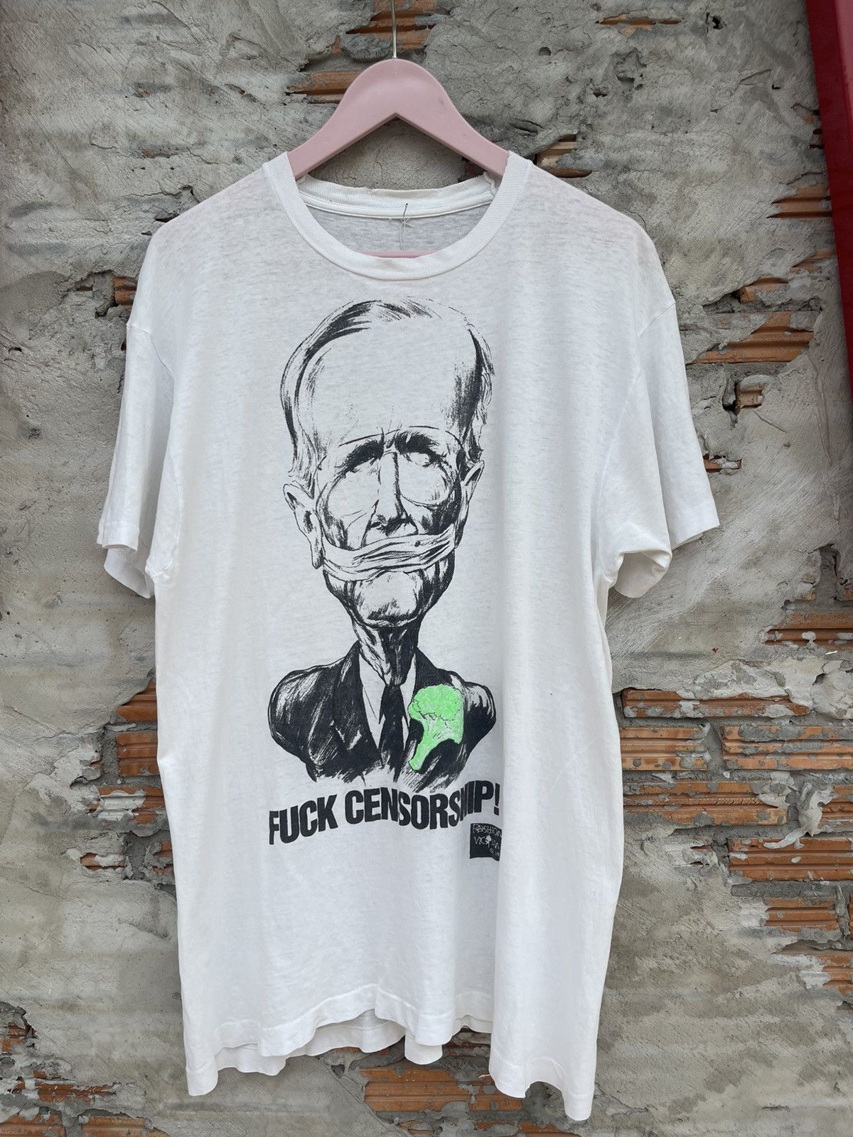 Fashion Victim RARE 1990 Fashion Victim "Fuck Censorship" George H.W. Bush Size US L / EU 52-54 / 3 - 1 Thumbnail