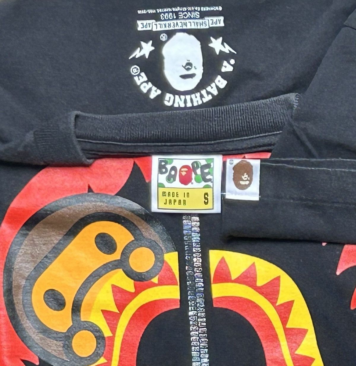 Bape Og 2008 Baby milo shark face tee S Size US S / EU 44-46 / 1 - 2 Thumbnail