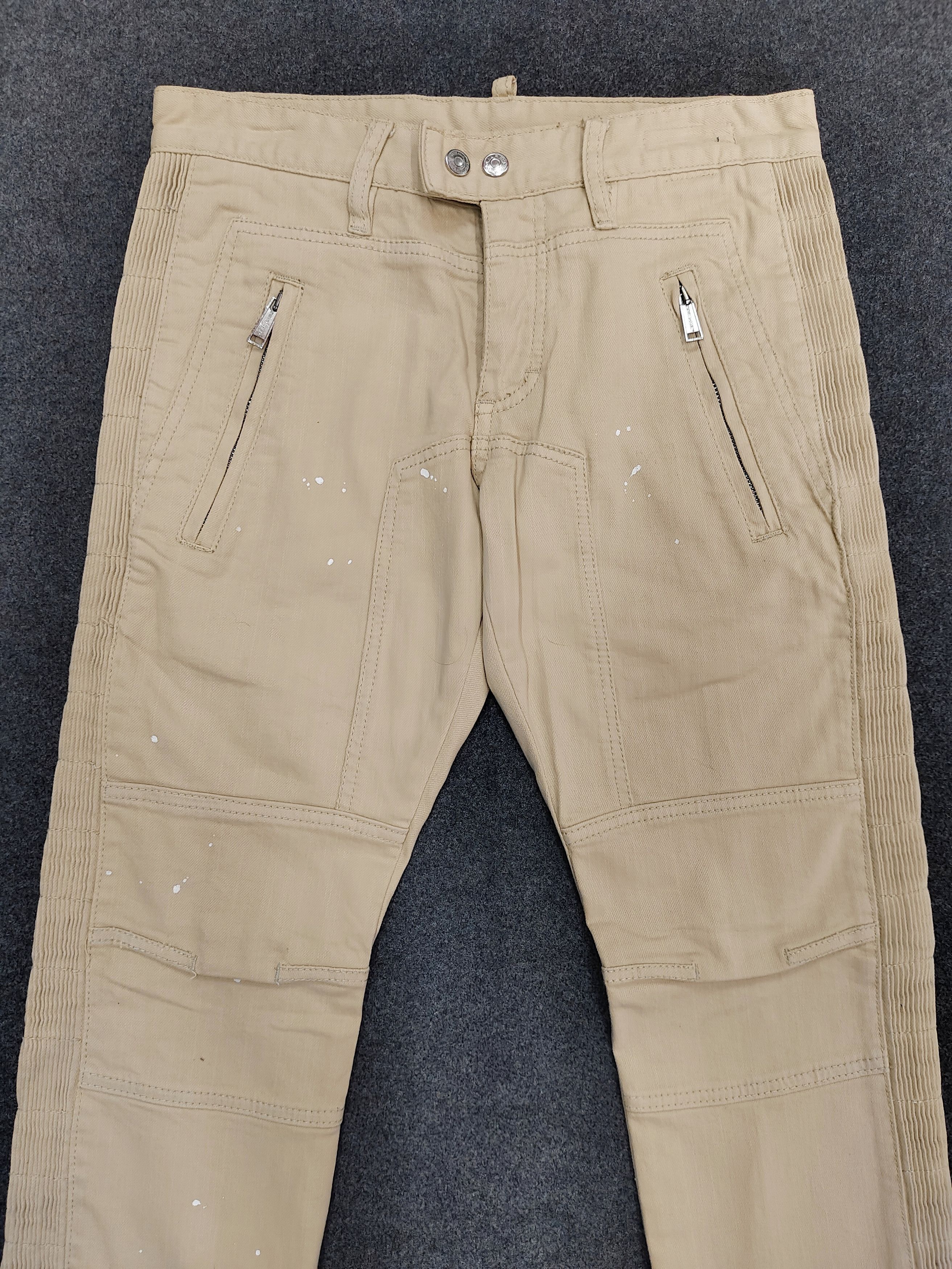 Dsquared2 Dsquared2- Punk Rock Minimal Ribbed Military Moto Slim Pants Size US 30 / EU 46 - 2 Thumbnail