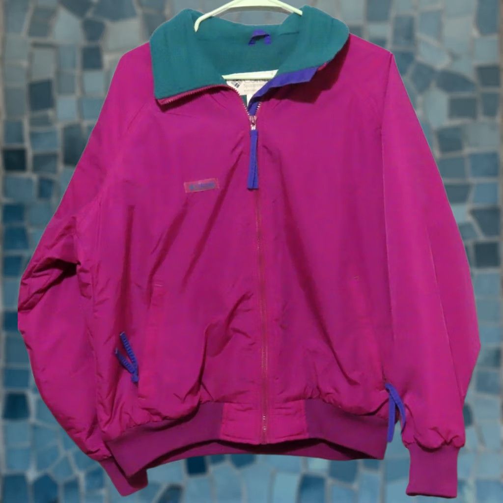 Vintage VINTAGE Columbia Jacket Purple/Teal Bomber Insulated Nylon Zip Short Women's L 90s Theme Size L / US 10 / IT 46 - 1 Thumbnail