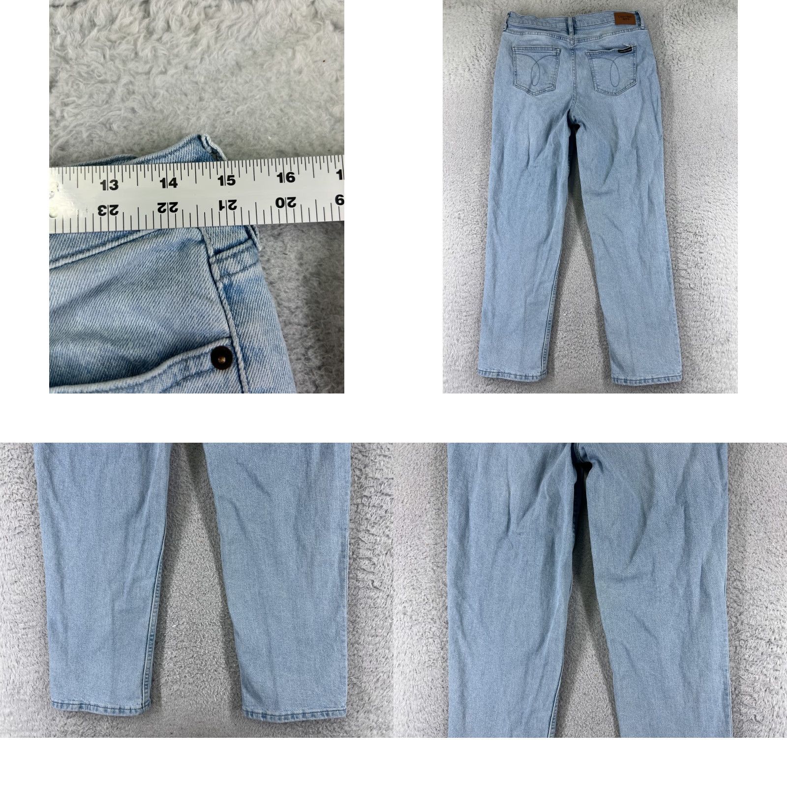 Calvin Klein Calvin Klein Jeans Women Blue Denim Straight Mid Rise 30 Jeans Pants 5-Pocket Regular Stretch Light Wash Vintage No Size 30" / US 8 / IT 44 - 9 Thumbnail