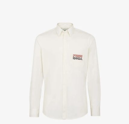 image of Fendi O1Loc1C0124 Shirt In White, Men's (Size Large)