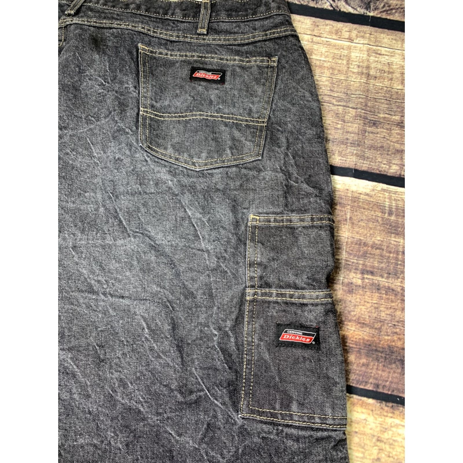 Dickies Dickies Denim Work Shorts Size 42 Loose Fit ER305BK Black Tool Pockets Mens Shorts Navy? Size US 42 / EU 58 - 4 Thumbnail
