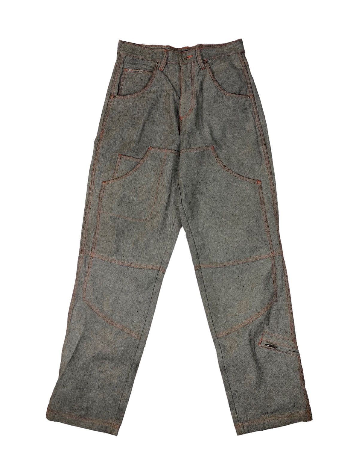 Fubu Double Knee Baggy Hip Hop Denim Jeans