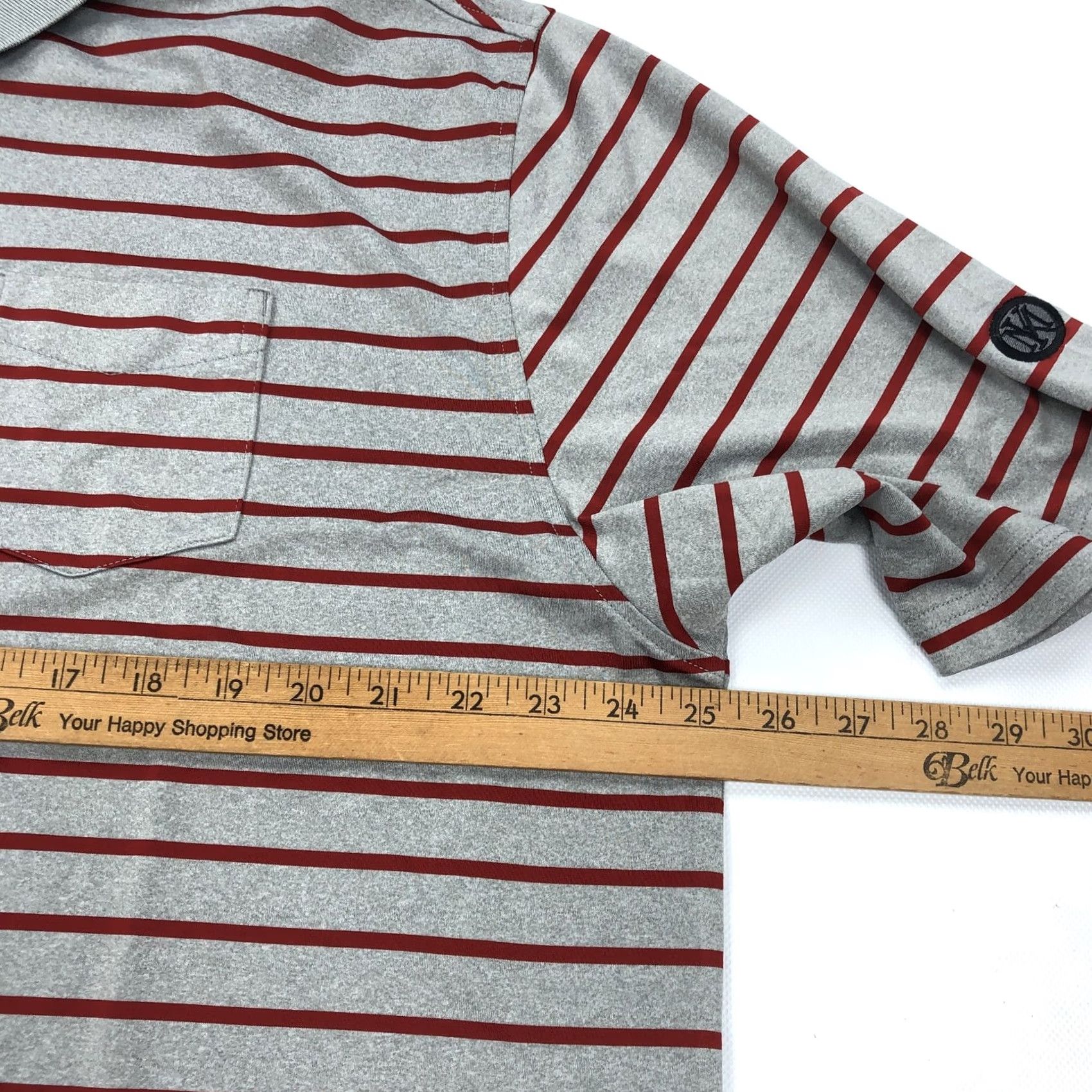 Footjoy FootJoy FJ Polo Shirt Gray Red Stripe Short Sleeve Men's XL Golf Polo Shirt Size US XL / EU 56 / 4 - 6 Thumbnail
