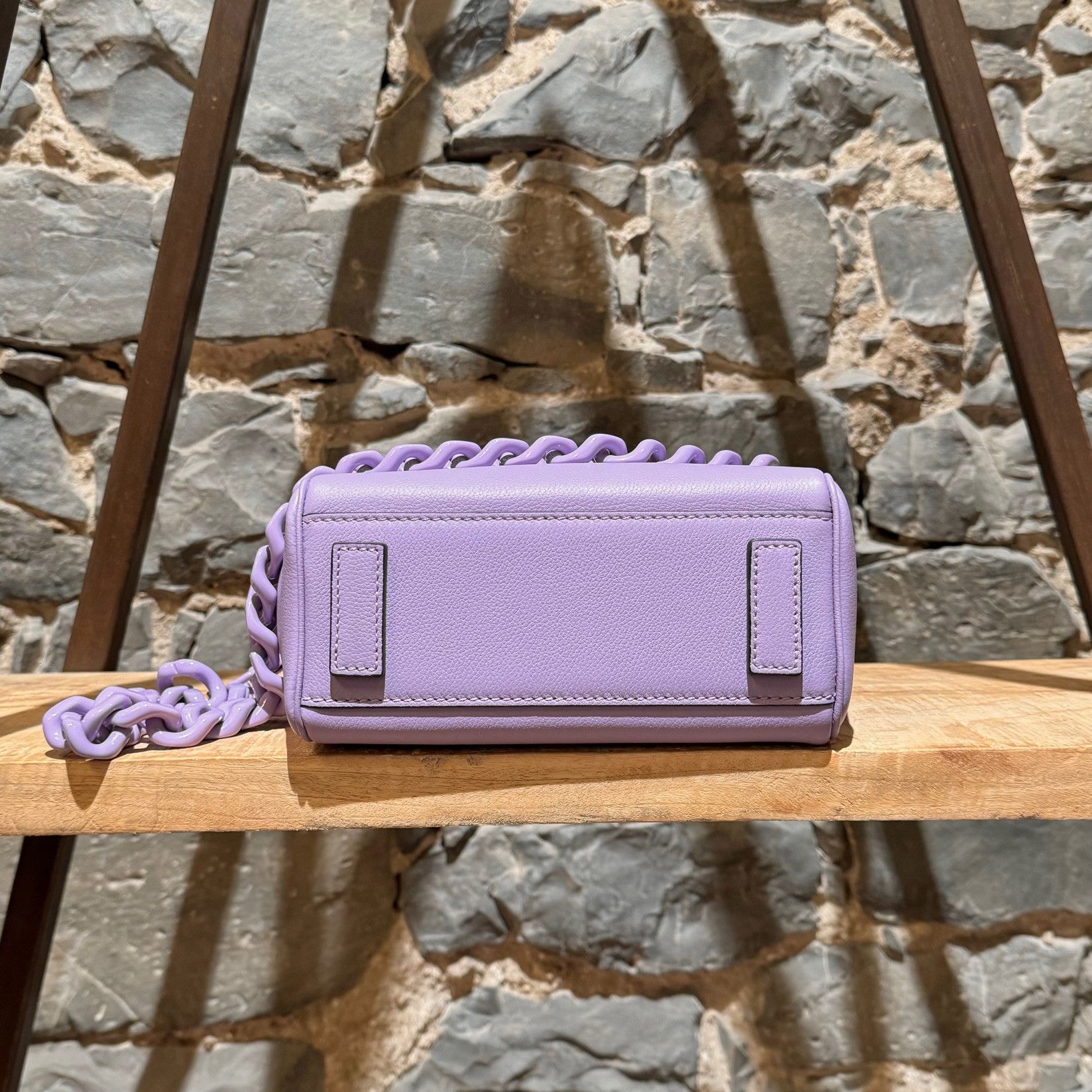 Versace Versace Lilac Leather La Medusa Small 2 Way Handbag Size ONE SIZE - 7 Thumbnail