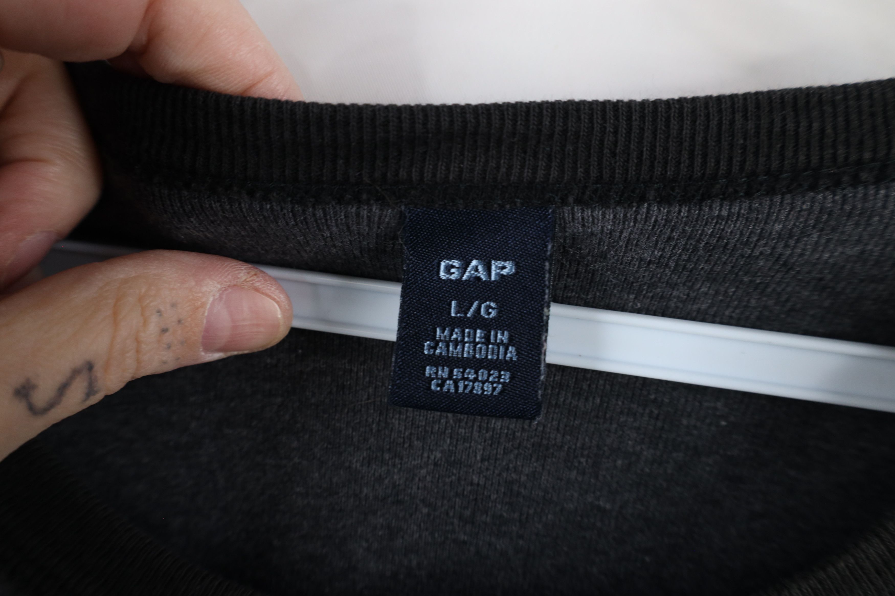 Gap × Vintage Vintage Y2K 2004 Gap Block Ribbed Knit Raglan T-Shirt Gray Size US L / EU 52-54 / 3 - 8 Thumbnail