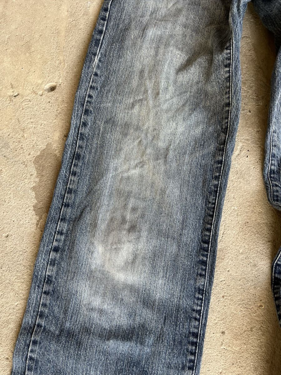 If Six Was Nine × Japanese Brand × Le Grande Bleu (L.G.B.) Faded Thrashed Crash Denim Pants Jeans like Rick Owens Y2K Size US 33 - 9 Thumbnail