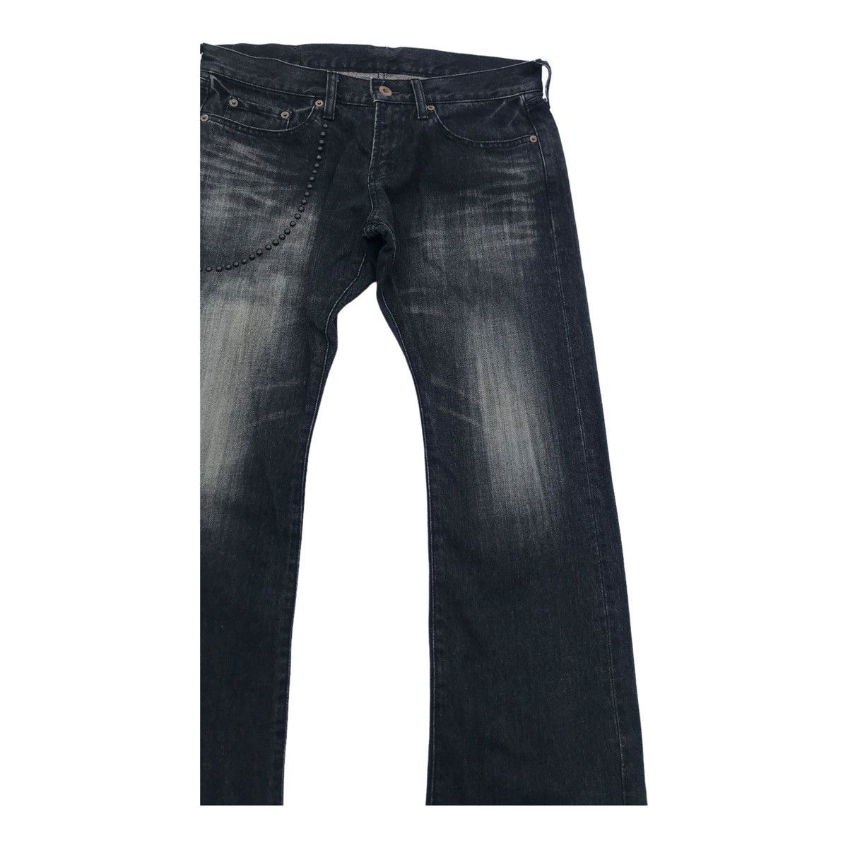 Japanese Brand Roi Franc Japan Bleach Studded Denim Pants Size US 32 / EU 48 - 5 Thumbnail