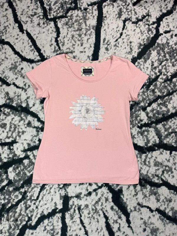 Barbour Barbour pink logo pattern t-shirt 12 L Size L / US 10 / IT 46 - 1 Thumbnail