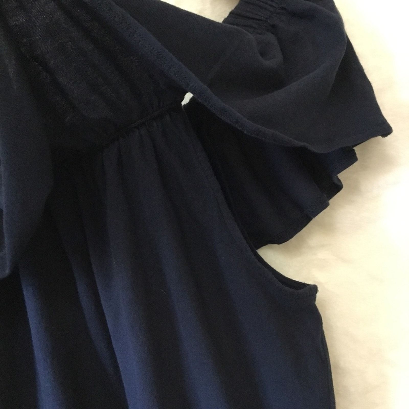 Zara Zara Navy Blue Shoulder Crop Top Size S / US 4 / IT 40 - 7 Thumbnail