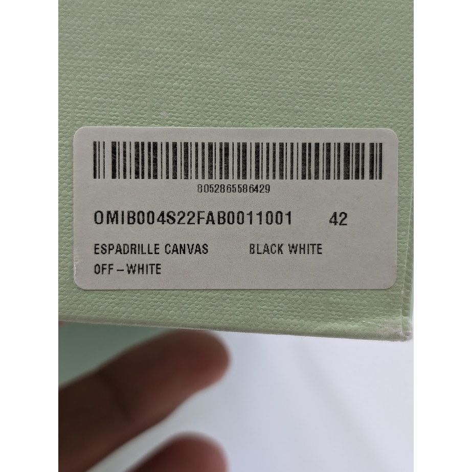 Off-White o1rshd1 Espadrilles Canvas in Black / White Size US 9 / EU 42 - 18 Thumbnail