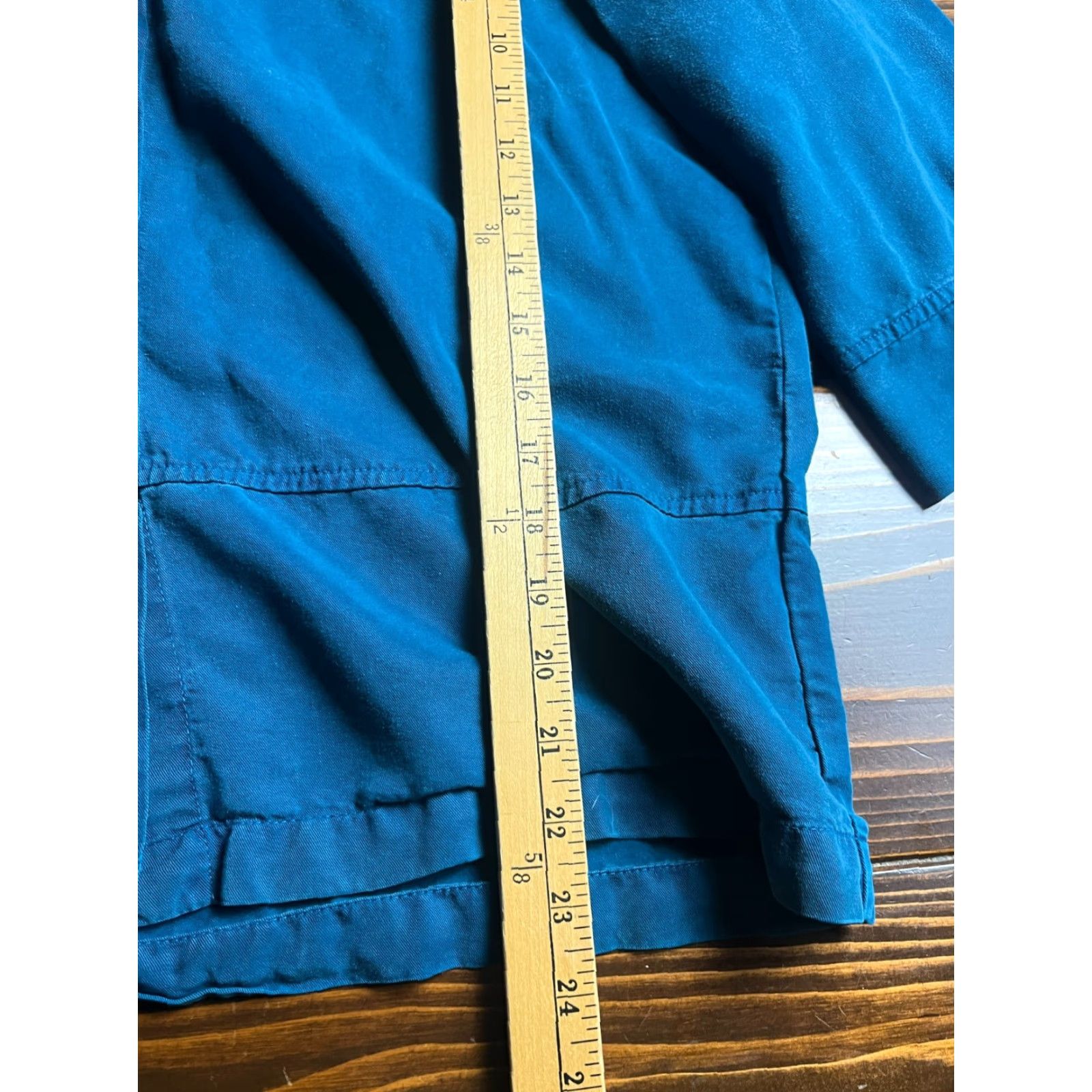 Vintage AKS Shirt, Women's Size Large Petite, Blue, Button Up, Vintage, Knit? (Wait) Size L / US 10 / IT 46 - 6 Thumbnail
