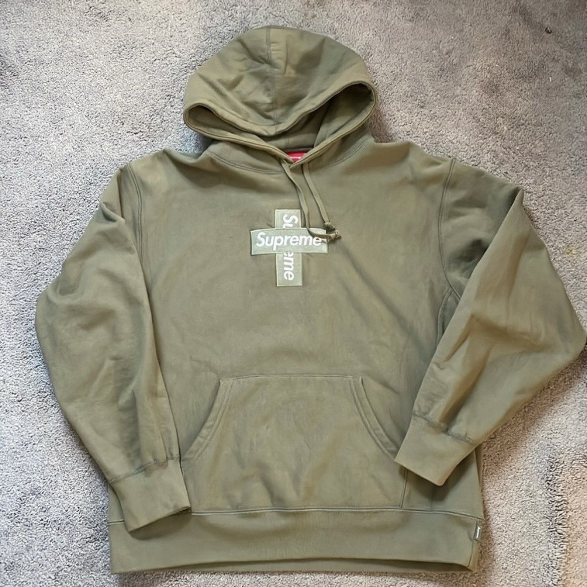 Supreme Supreme FW20 - Box Logo Hoodie Olive Cross | Grailed