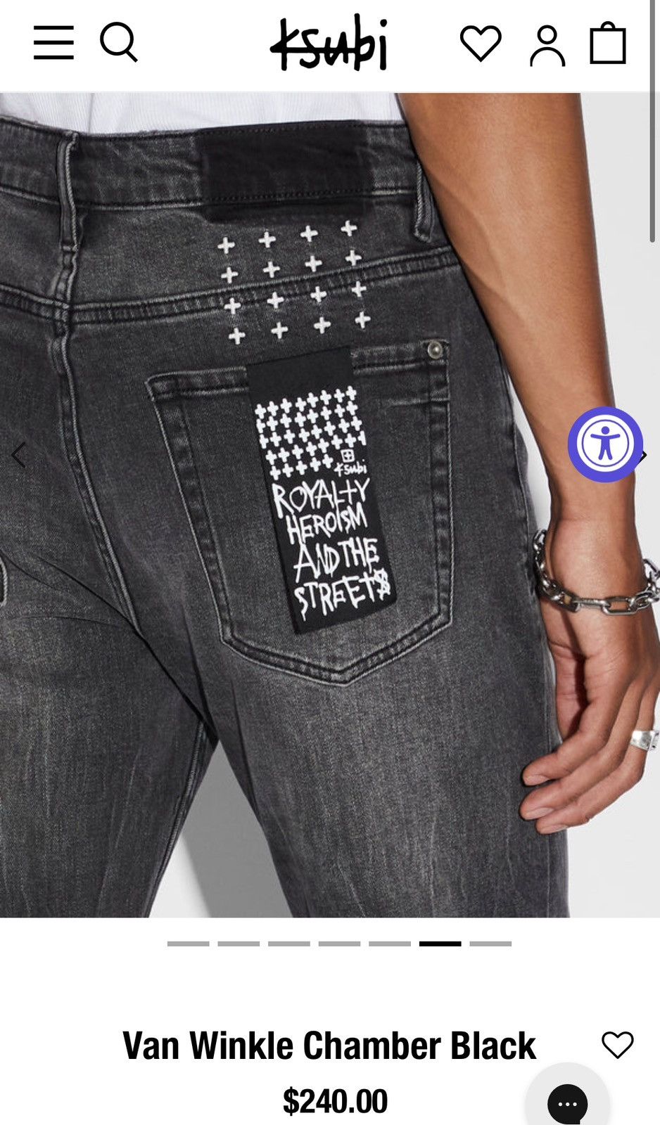 Ksubi Van Winkle Chamber side zip skinny fit jeans Size US 32 / EU 48 - 18 Thumbnail