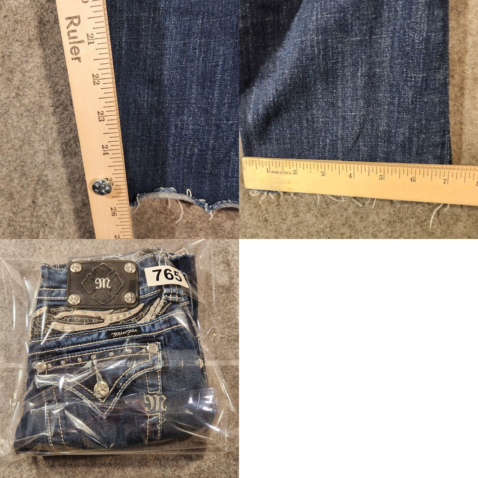 Miss Me VINTAGE Miss Me Jeans Womens 25 Blue Bootcut Low Rise Denim (Y2K Retro) Womens Boys Girls Mens Size 42" / US 20 - 8 Thumbnail