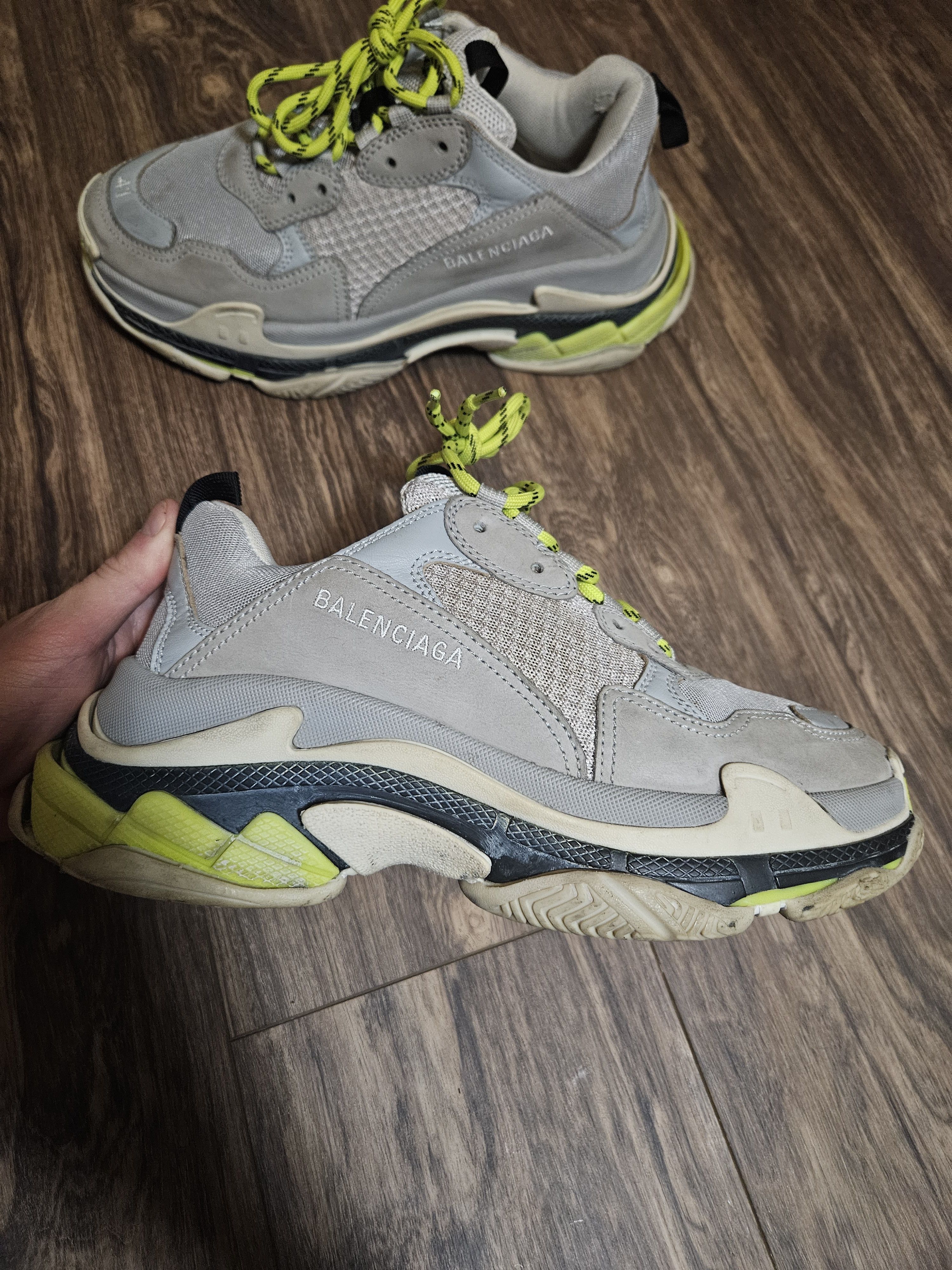 Balenciaga Balenciaga Triple S Gray Green Sz 41 Size US 8 / EU 41 - 4 Thumbnail